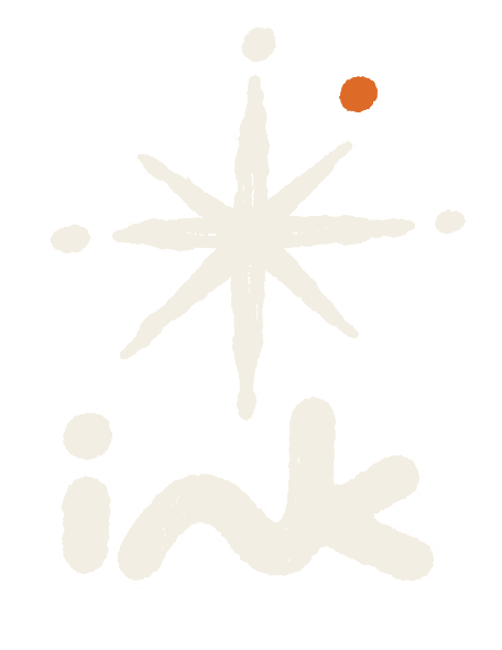 ink hand-drawn star and wordmark